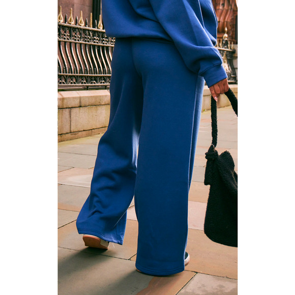 PrettyLittleThing Plus Navy Pilates Graphic Straight Leg Sweatpants UK XXL NWT - Picture 2 of 5